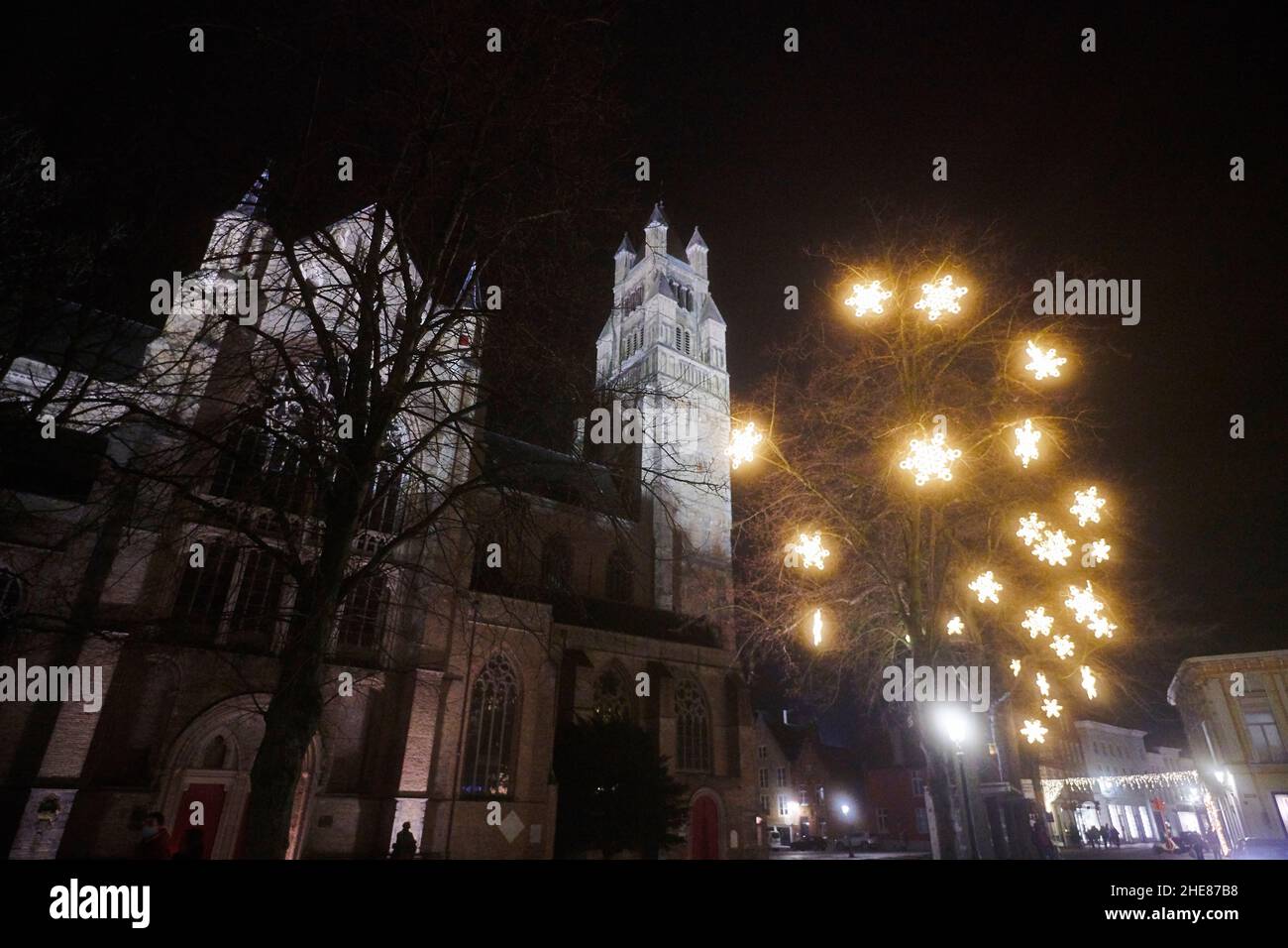 Sint Salvators Kathedrale im Stadtzentrum von Brügge Stockfoto