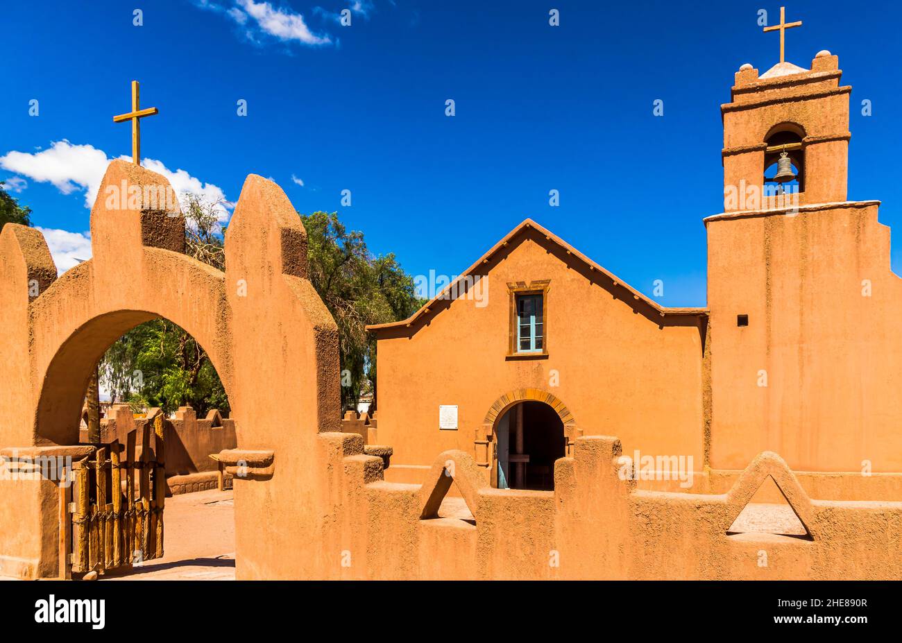Kirche von San Pedro de Atacama, Atacama-Wüste, Chile, Südamerika Stockfoto