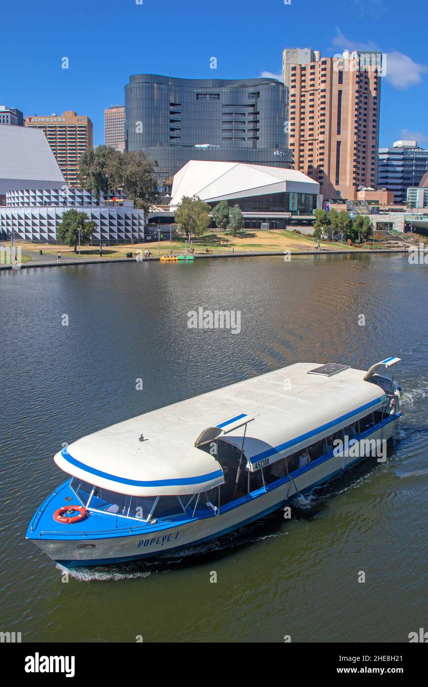 Das Popeye Touristenboot auf dem River Torrens in Adelaide Stockfoto