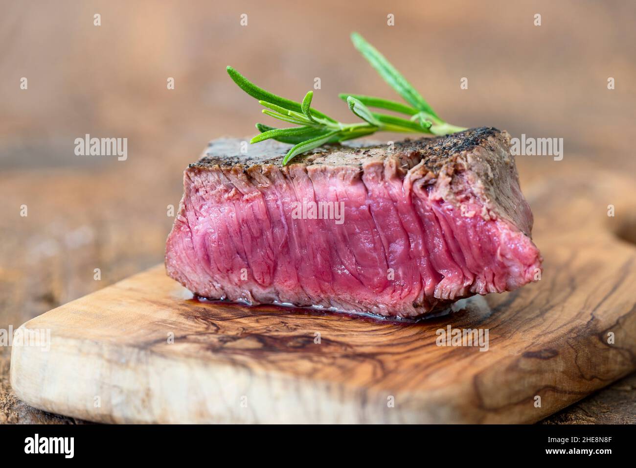 Steak-Scheibe Stockfoto