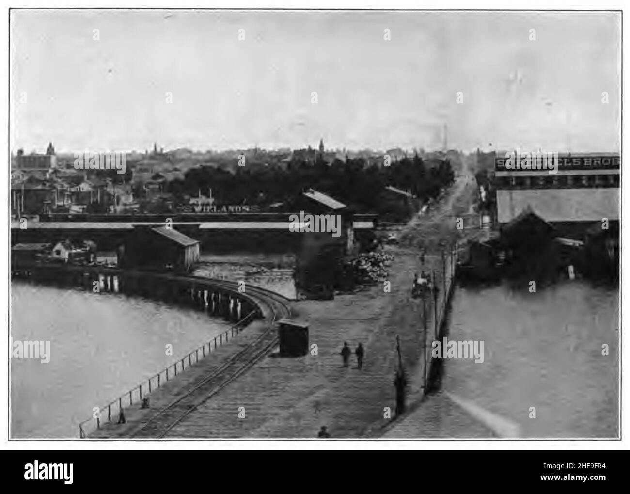 San diego Bay Front 1908. Stockfoto
