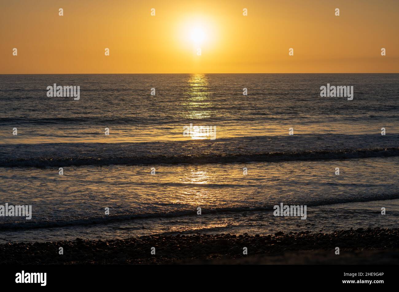 Sonnenuntergang über dem Pazifik in Kalifornien Stockfoto