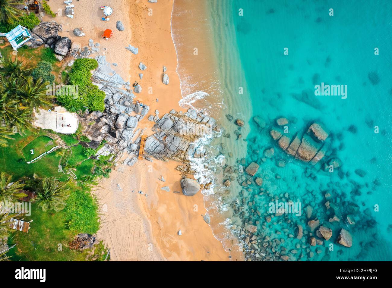 Nui Beach Black Rock ViewPoint in Phuket, Thailand Stockfoto