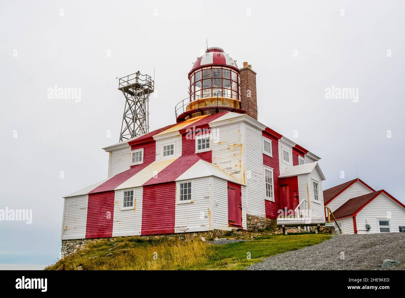 Historisches Cape Bonavista Lighthouse Provincial Historic Site, Bonavista Peninsula, Neufundland, Kanada. Stockfoto