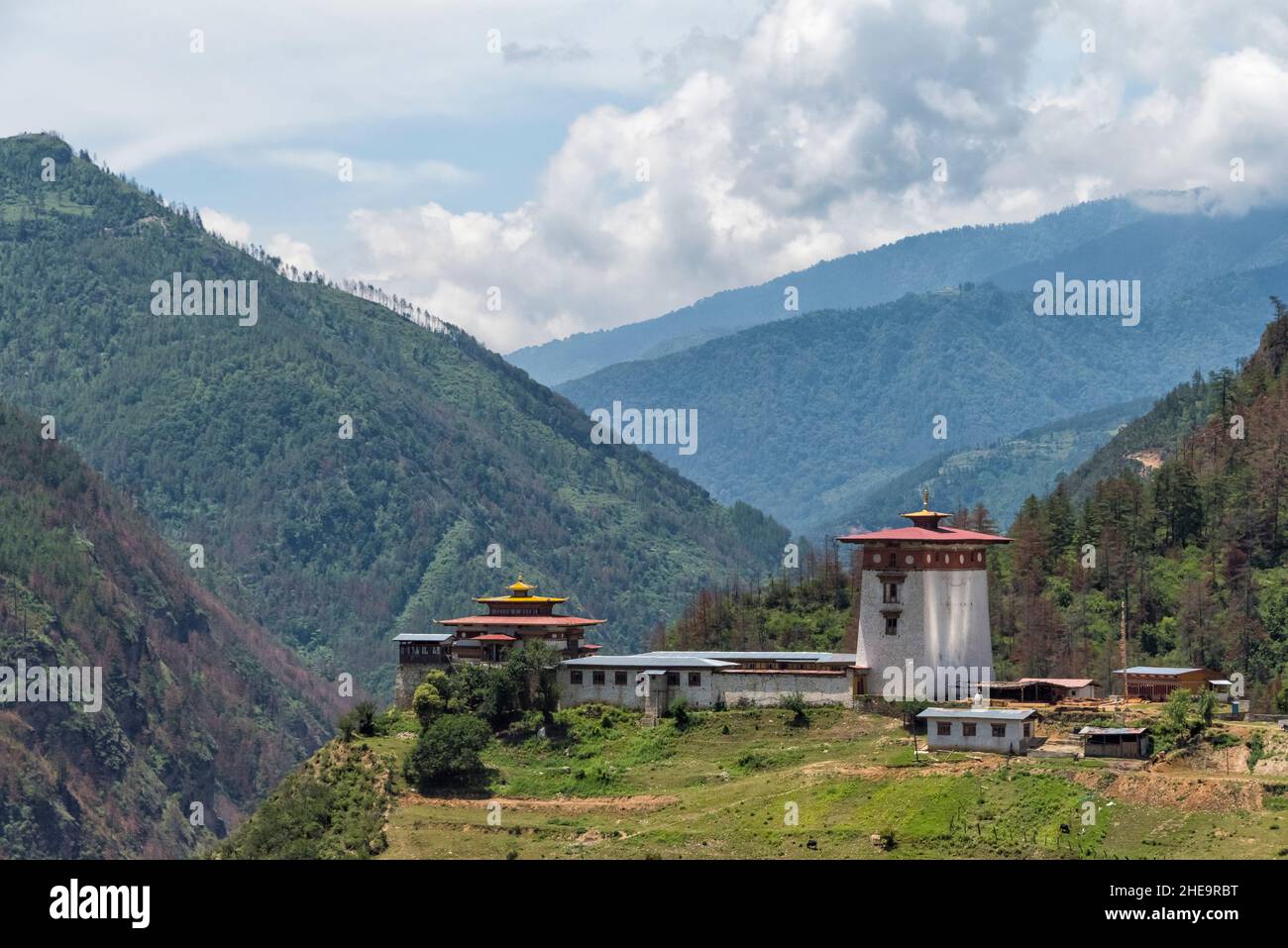 Häuser im Himalaya, Thimphu, Bhutan Stockfoto