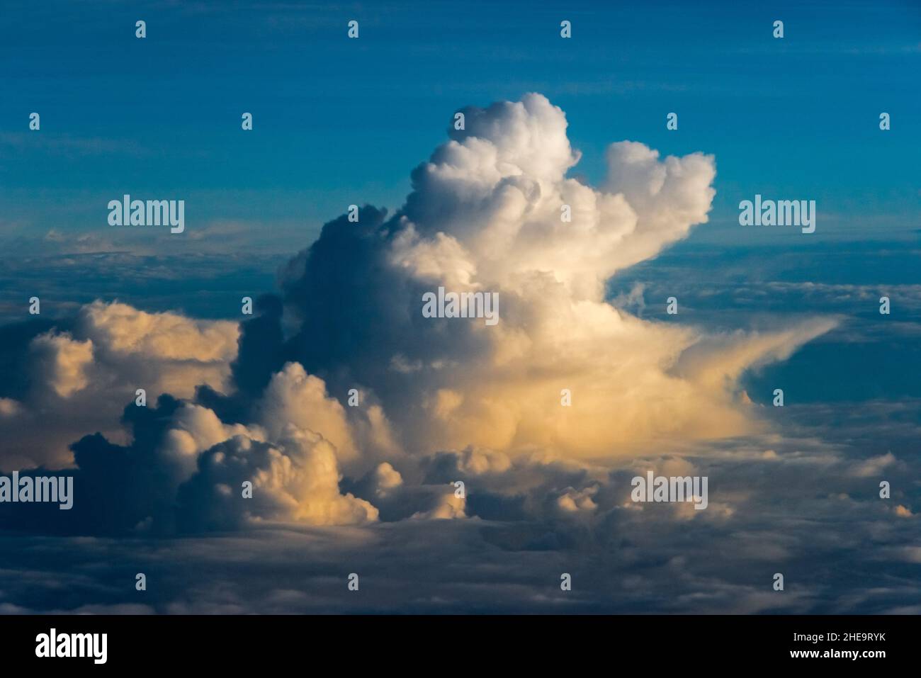 Luftaufnahme der Wolken, Indien Stockfoto