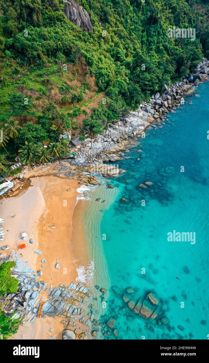 Nui Beach Black Rock ViewPoint in Phuket, Thailand Stockfoto