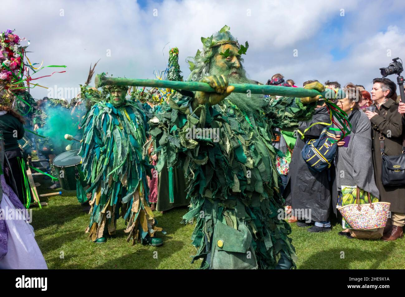 Hastings, Jack in the Green Fevities 1. Mai-Feiertagsparade, East Sussex, Großbritannien Stockfoto