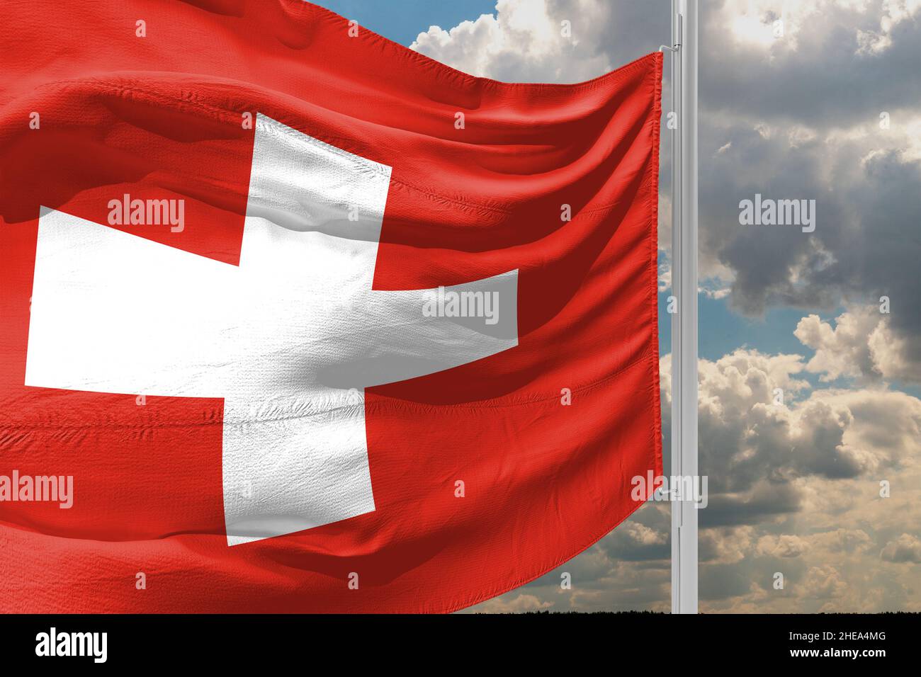 Die Flagge von Switzerland 1841 Stockfoto