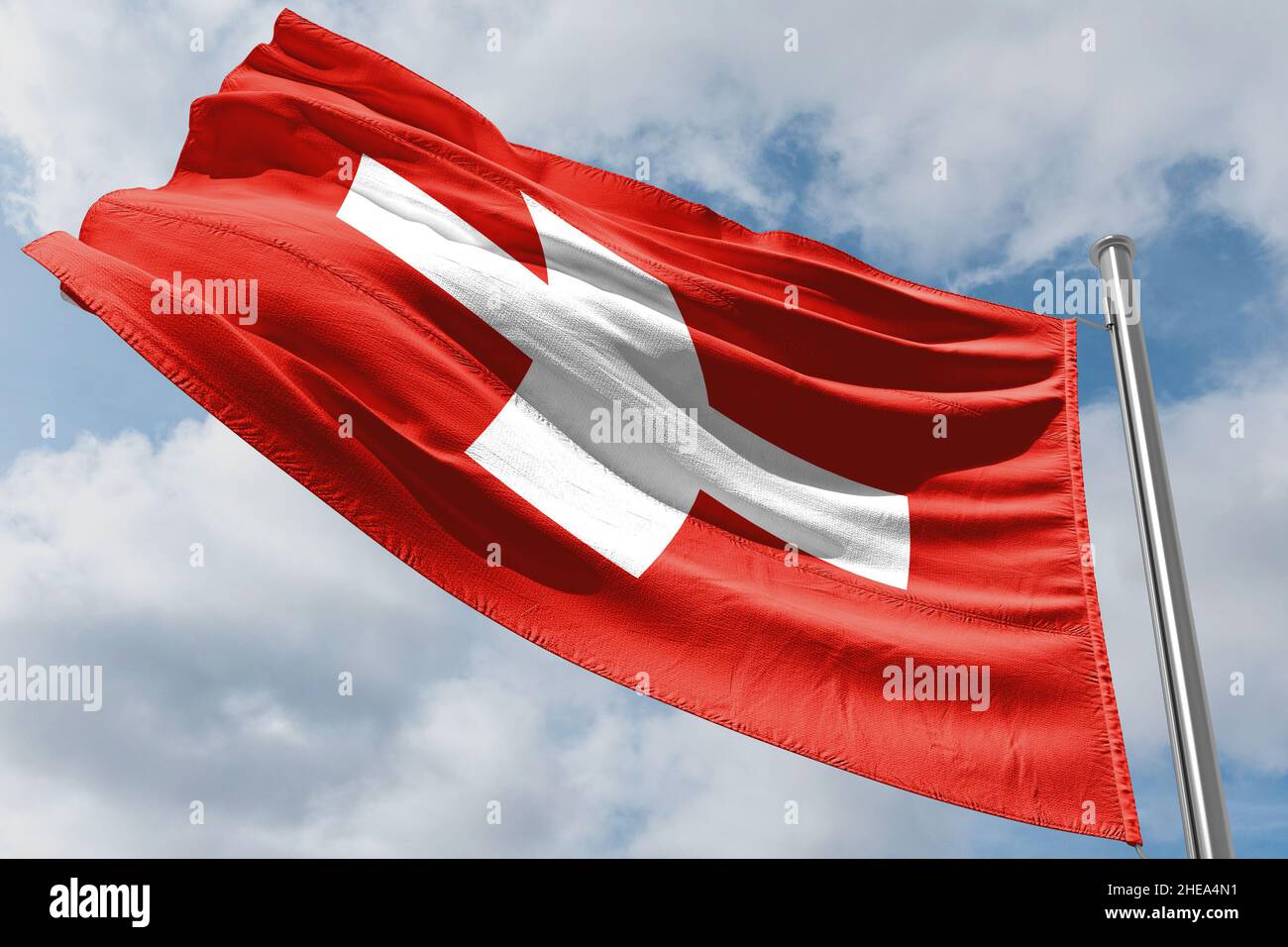 Die Flagge von Switzerland 1841 Stockfoto