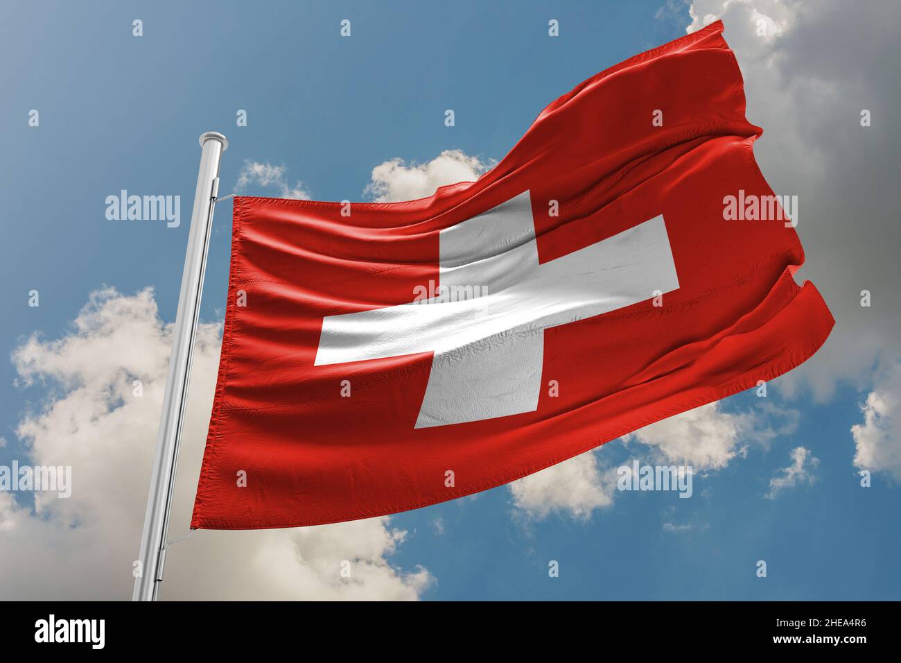 Die Flagge von Switzerland 1841 Stockfoto