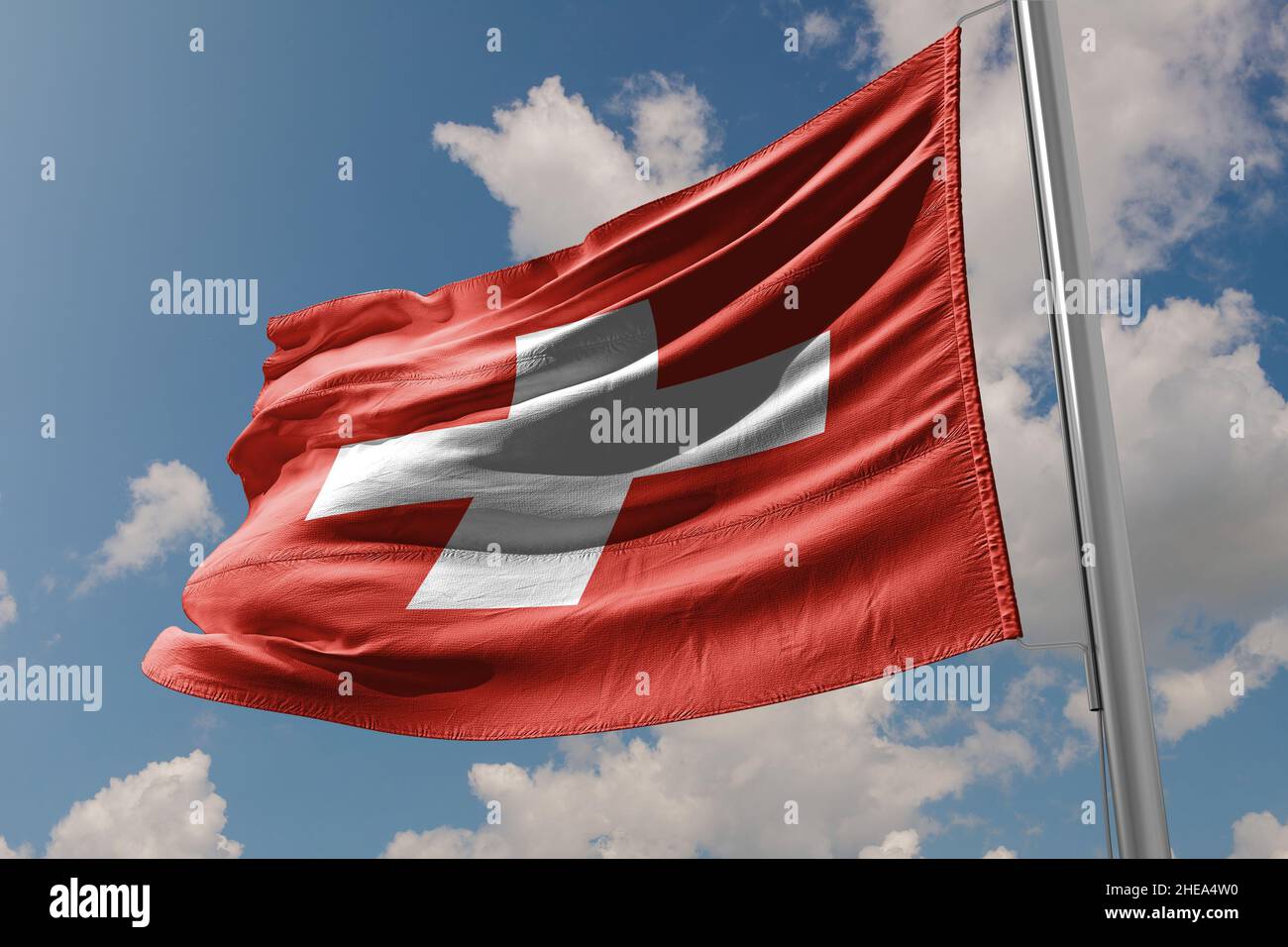 Die Flagge von Switzerland 1841 Stockfoto