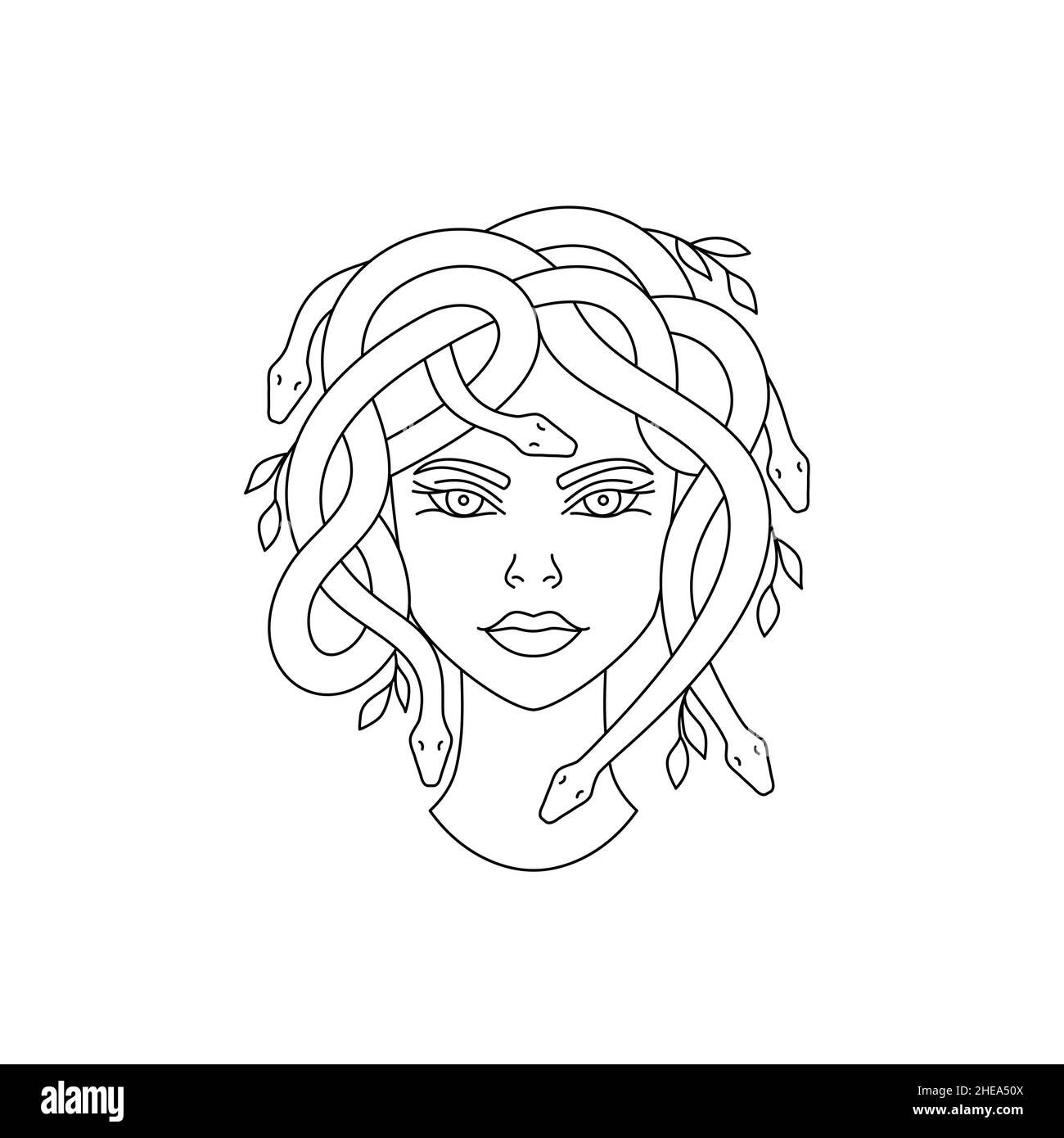 Mythologischer Charakter Medusa Gorgon Stock Vektor