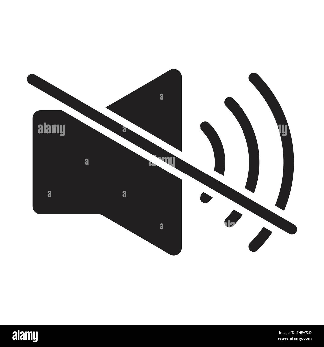 Silent Sound off flach Icon Vektor für Ihr Web-Design, Logo, UI. Illustration Stock Vektor