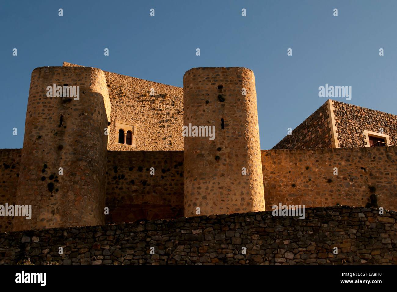 Castillo Calatravo de Alcaudete, Jaen Stockfoto