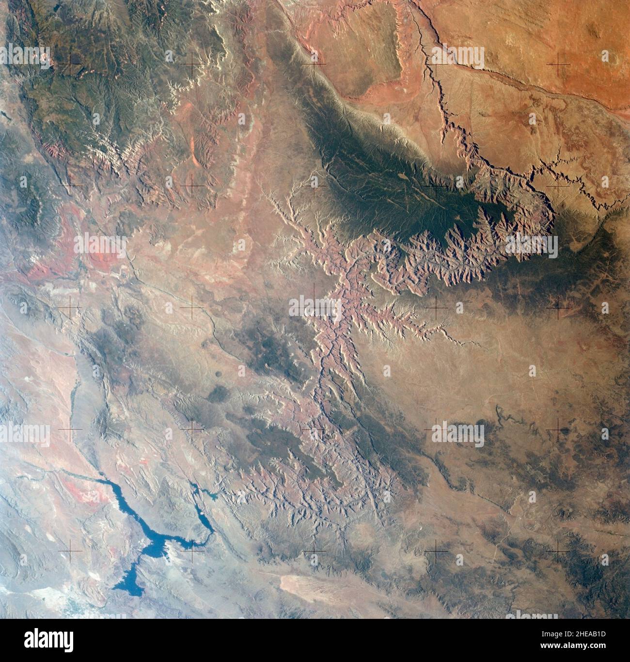 (Juli-september 1973) - - - Skylab 3 Erde Blick auf den Grand Canyon, den Lake Mead und Kaibab. Stockfoto