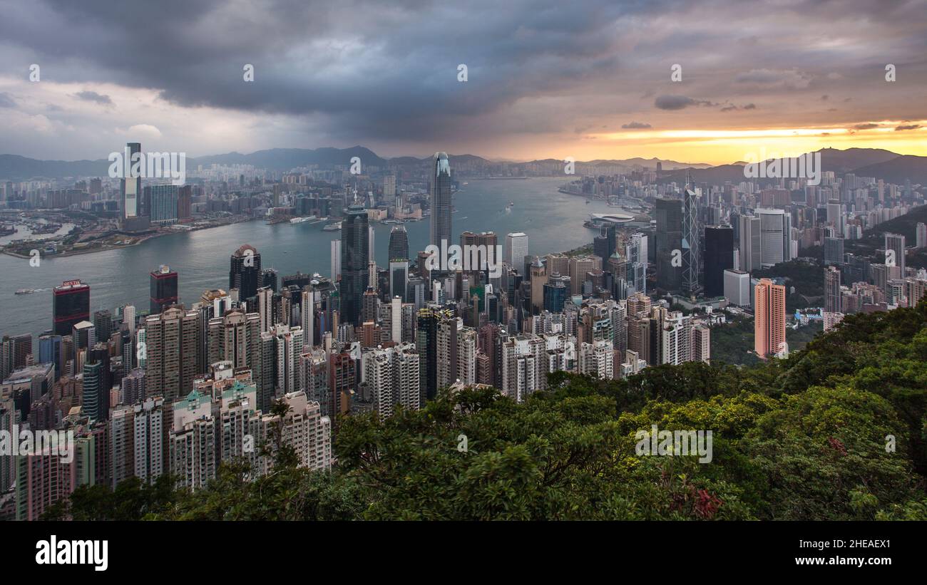 Hongkong Innenstadt - Victoria, China Stockfoto