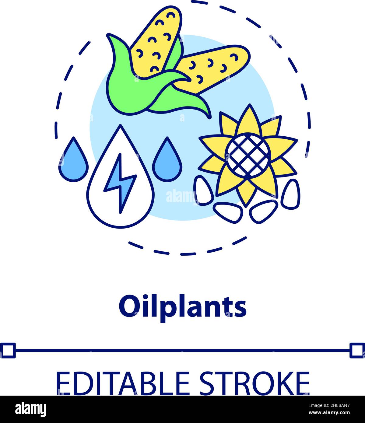 Symbol für das Konzept von Oilplants Stock Vektor