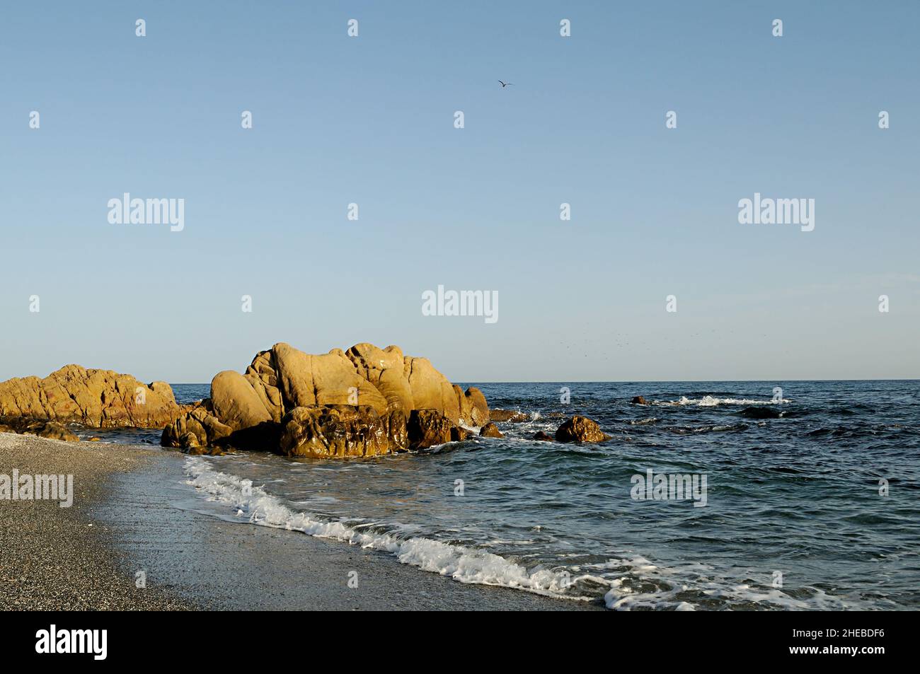 Strand von Estepona in Malaga, Andalusien. Stockfoto