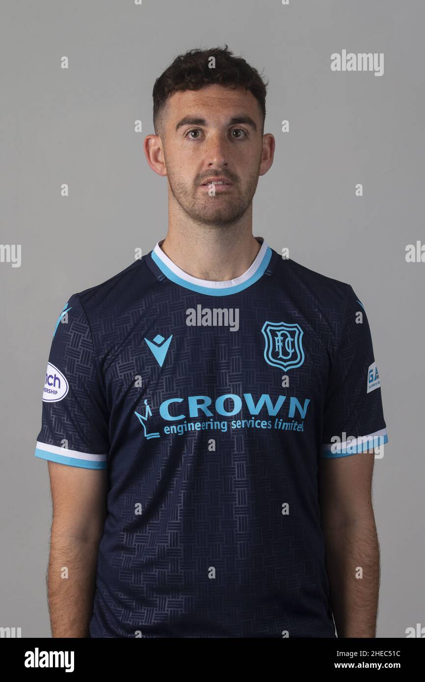 Aktenfoto vom 21-08-2021 von Shaun Byrne, FC Dundee, der eine Vertragsverlängerung mit Dundee bis 2024 unterzeichnet hat. Ausgabedatum: Montag, 10. Januar 2022. Stockfoto
