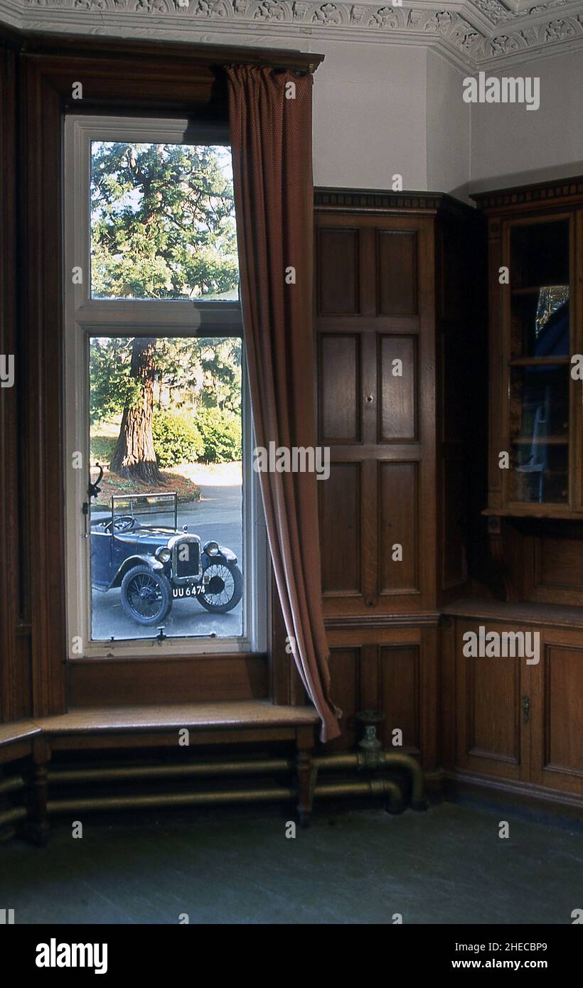 Austin Seven Tourer bei Lickey Grange, dem Zuhause von Herbert Austin, wo das Auto 1922 entworfen wurde Stockfoto