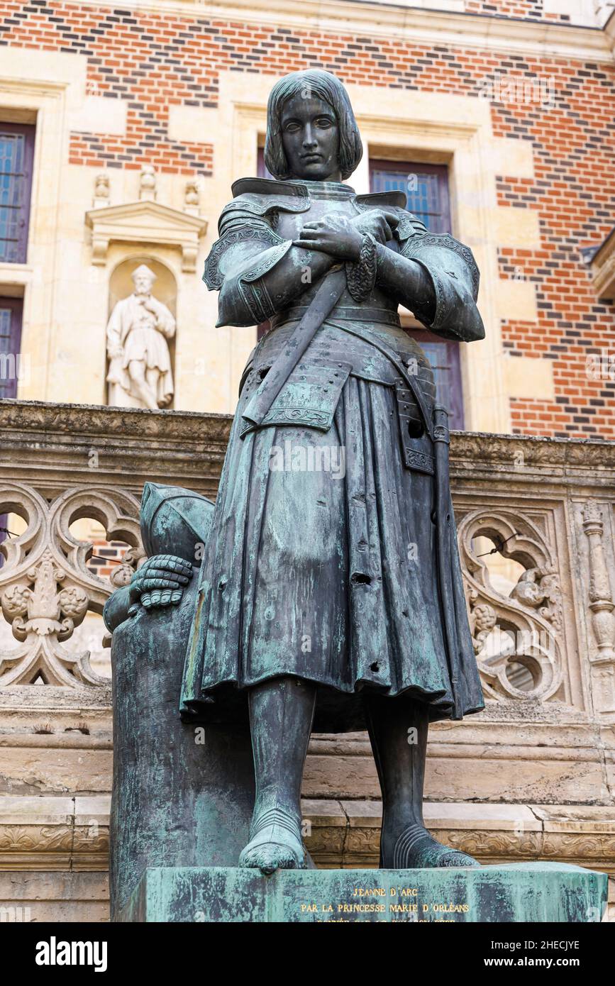 Frankreich, Loiret, Orleans, Jeanne d'Arc-Statue Stockfoto