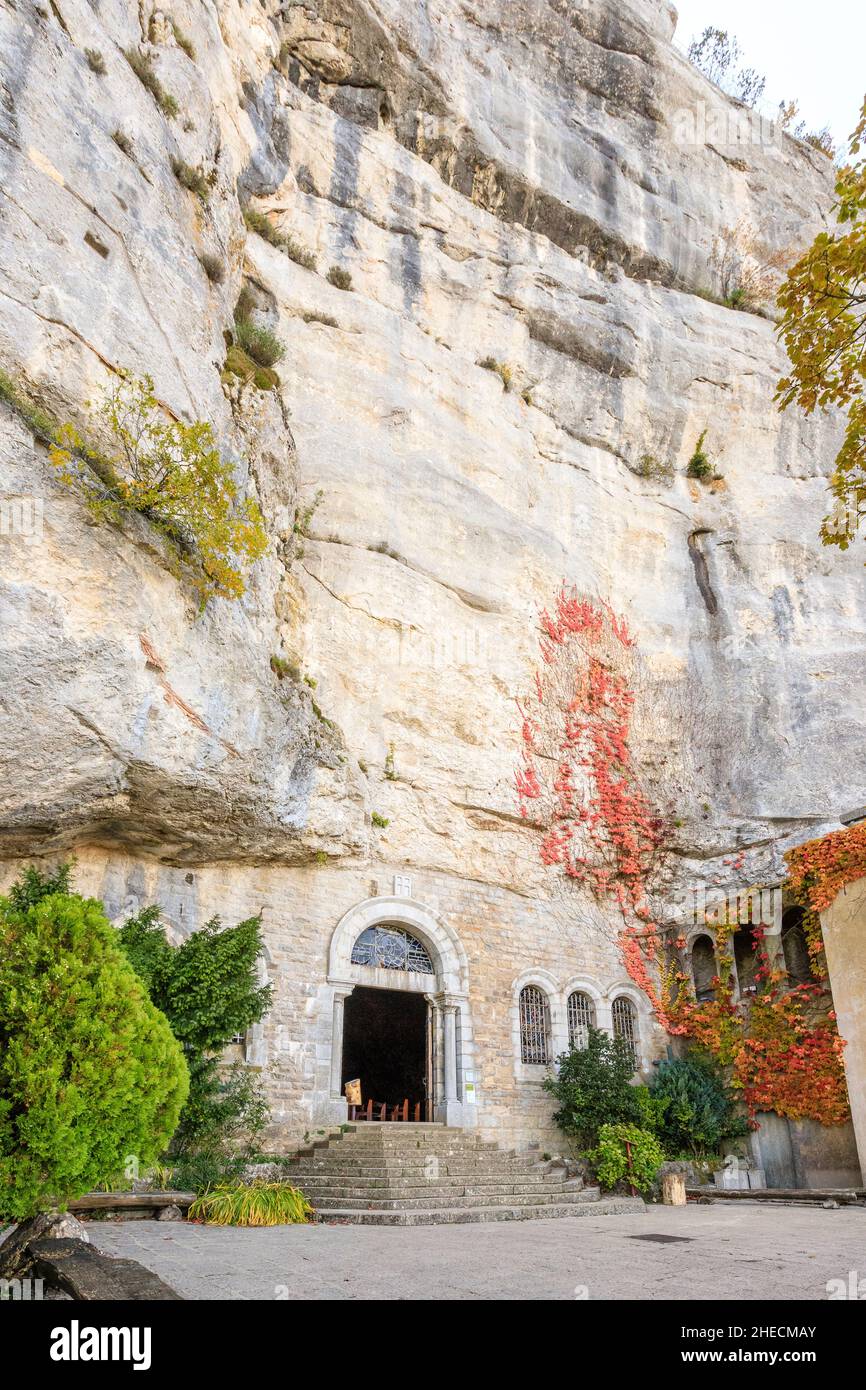 Frankreich, Var, regionaler Naturpark Sainte Baume, Massif de la Sainte Baume, Plan d'Aups Sainte Baume, Sainte-Baume-Höhle, auch bekannt als Sainte-Marie Stockfoto