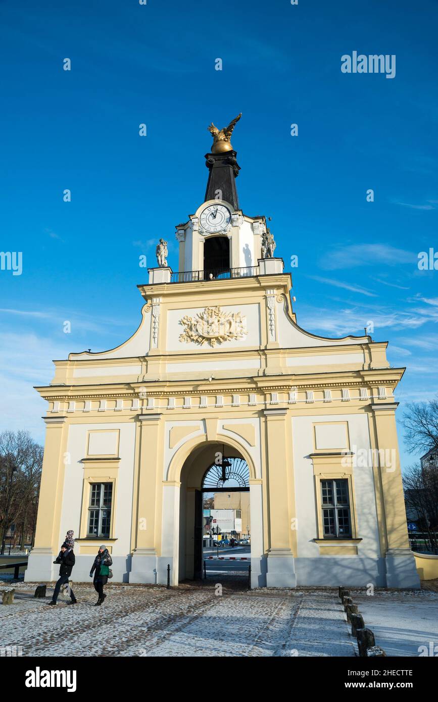 Das Haupttor des Branicki-Palastes in Białystok, der Wojewodschaft Podlaskie, Polen Stockfoto