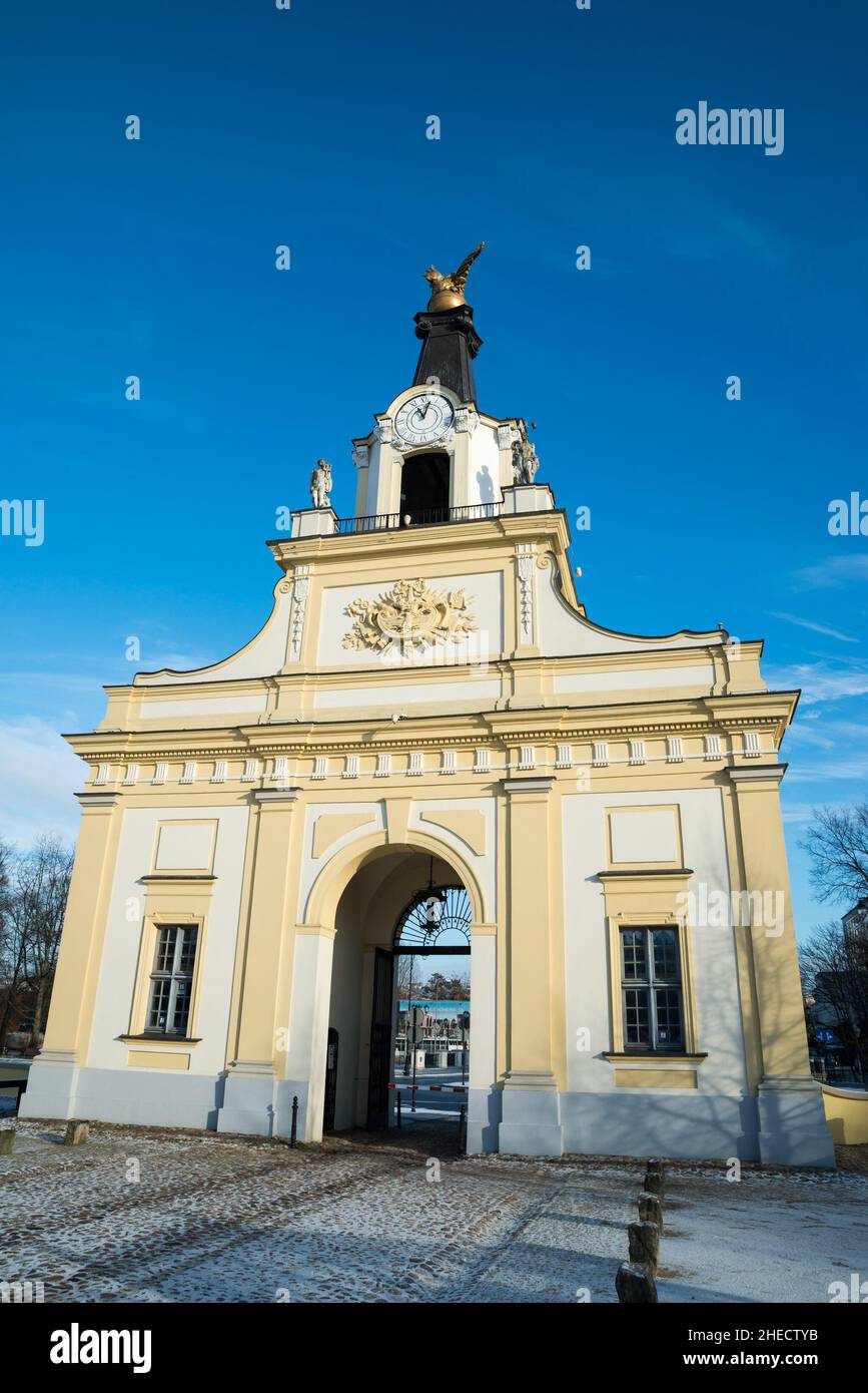 Das Haupttor des Branicki-Palastes in Białystok, der Wojewodschaft Podlaskie, Polen Stockfoto