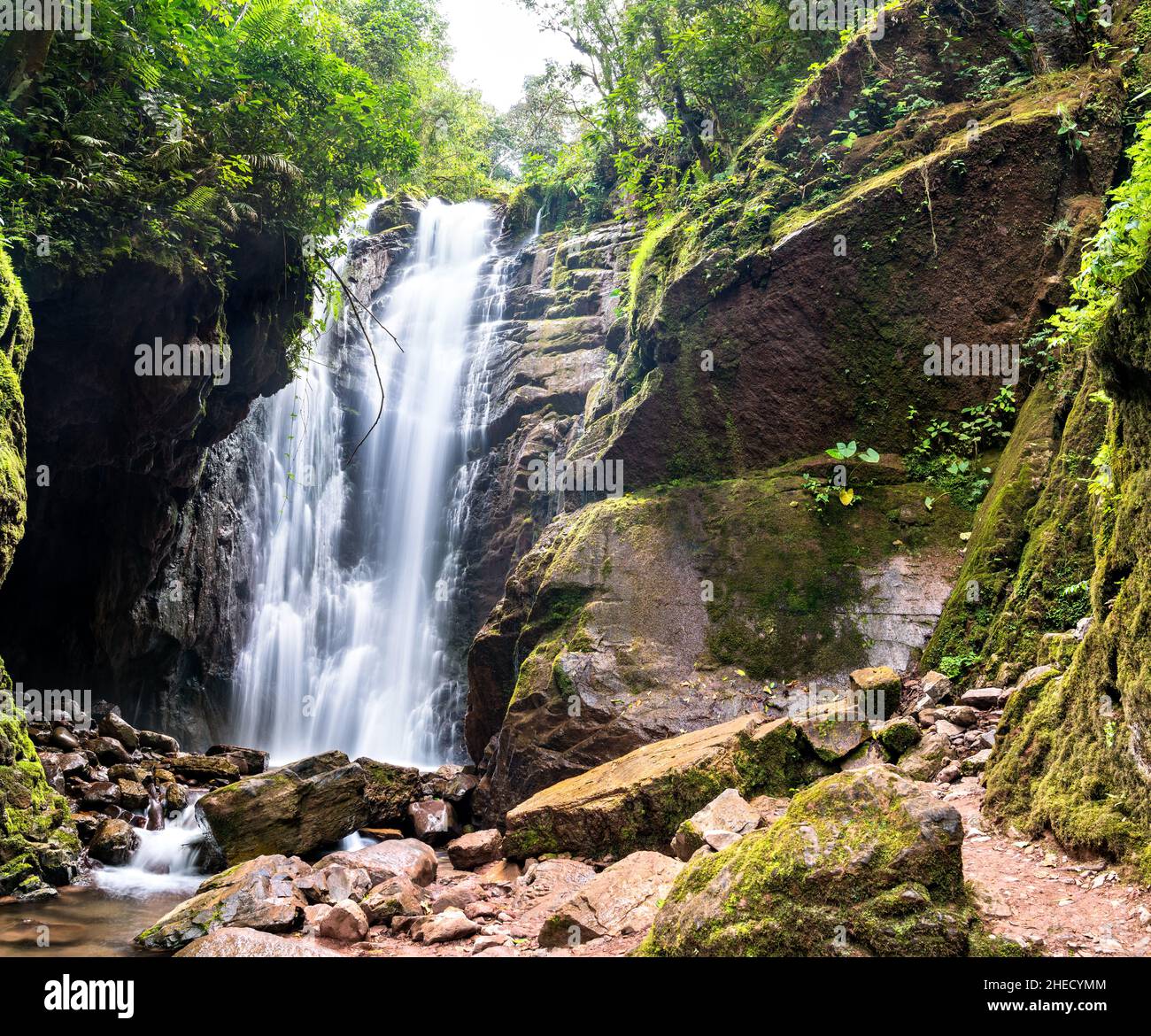 Rio Tigre Wasserfall im Dschungel von Oxapampa in Peru Stockfoto