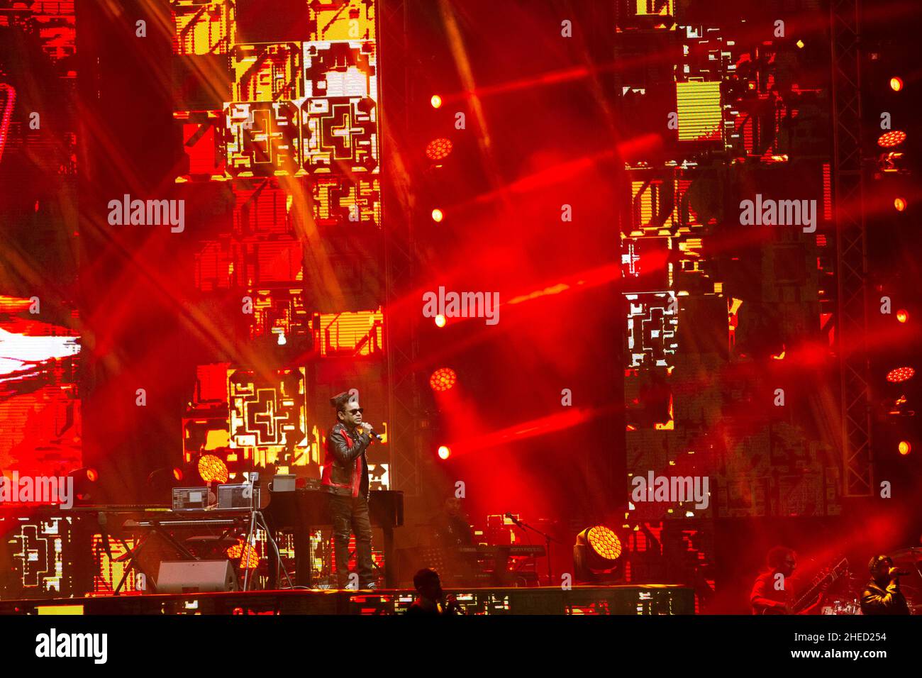 Das Live-Programm von A. R.Rahhuman in Doha, katar Stockfoto