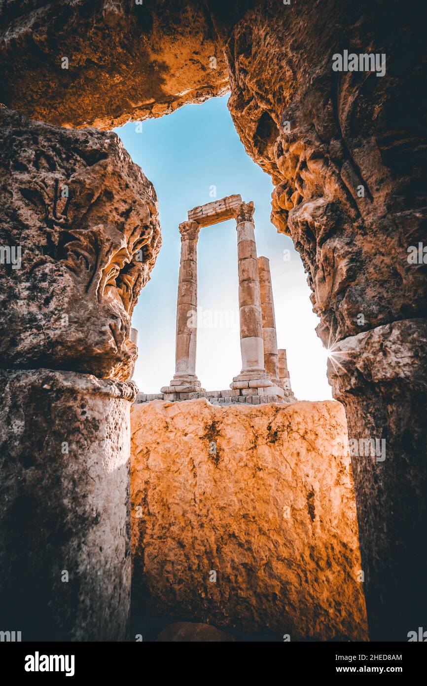 Zitadelle von Amman in Jordanien Stockfoto