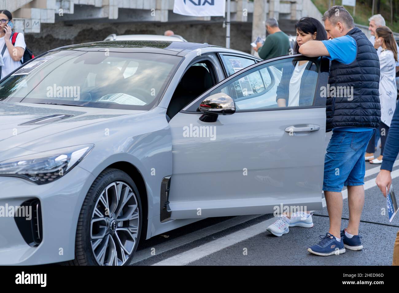 Galati, Rumänien - 15. September 2021: 2021 Kia Stinger GT Außenansicht Stockfoto