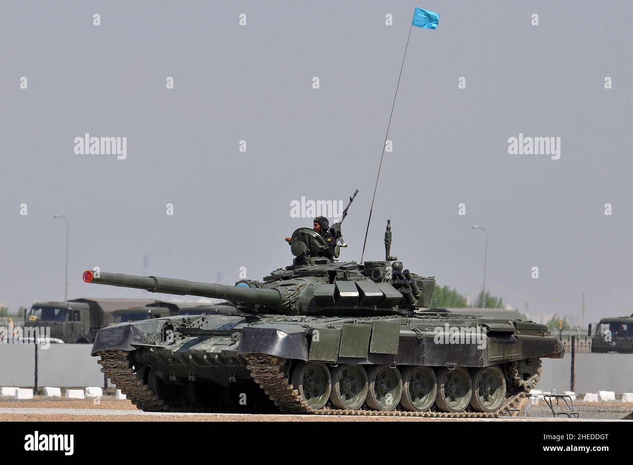 KAZAKHSTAN ARMEE T-72 HAUPTKAMPFPANZER. Stockfoto