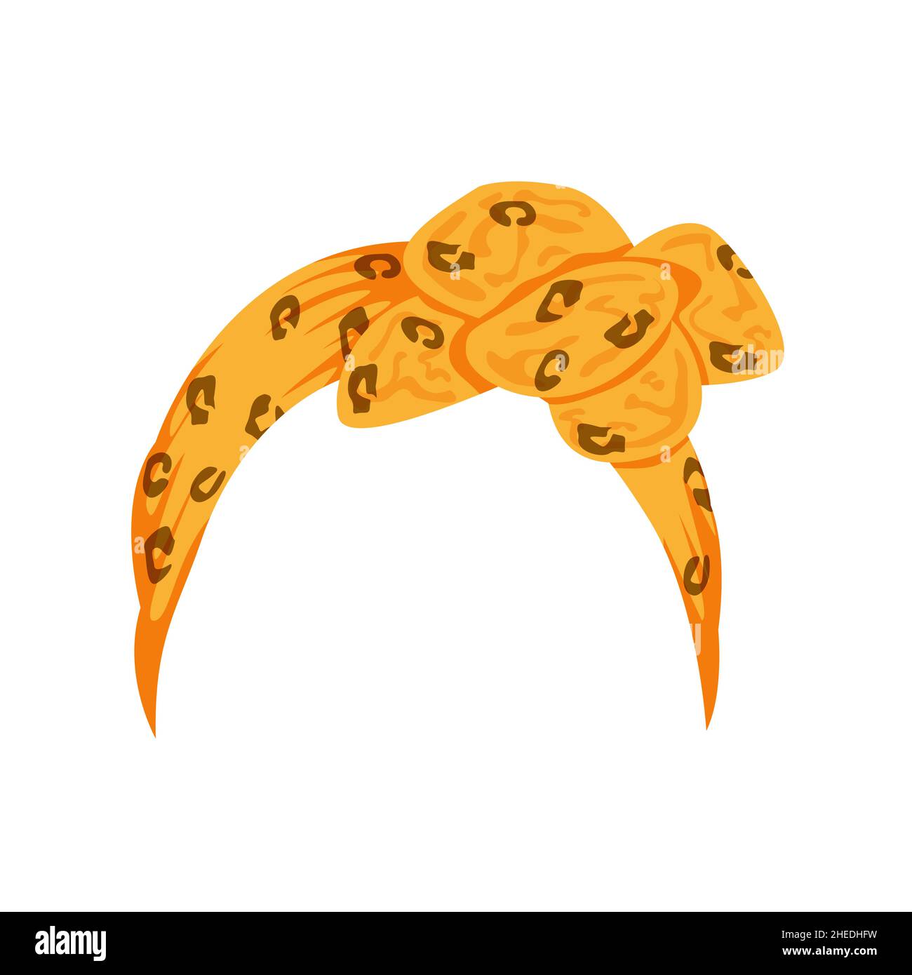 Gelbe Leopard Frauen Haar Bandana Vektor-Illustration Stock Vektor