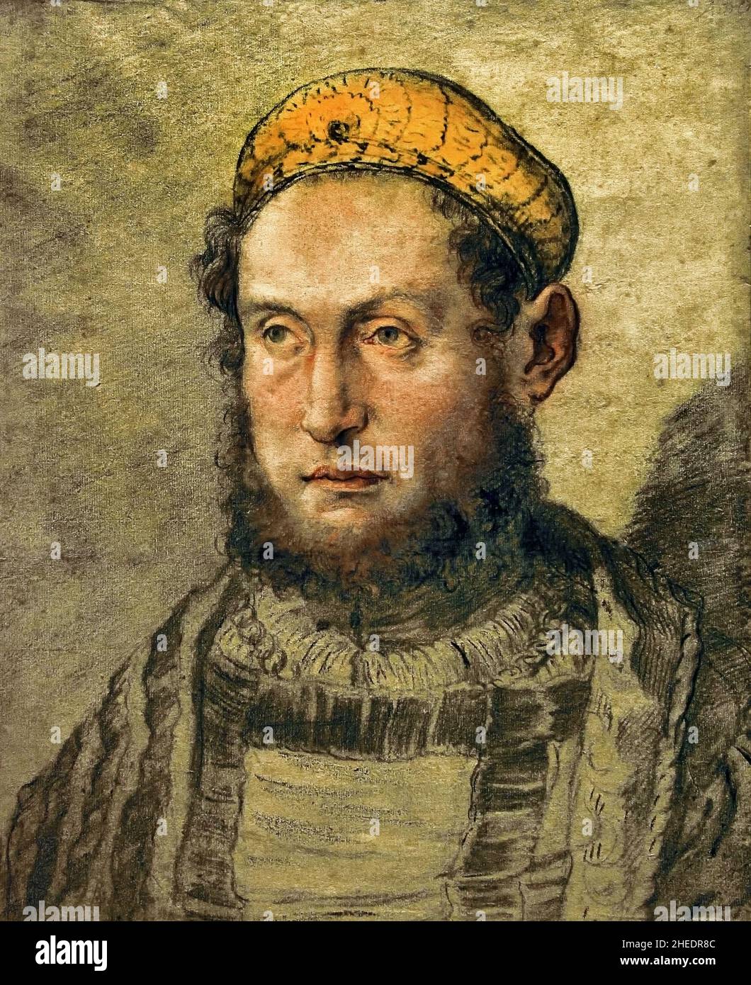 Porträt eines Mannes mit Bart und Mütze, 1506 von Hans Burgkmair der Ältere (1473–1531) war ein deutscher Maler und Holzschnitt-Grafiker. Deutsch, Deutschland, Stockfoto