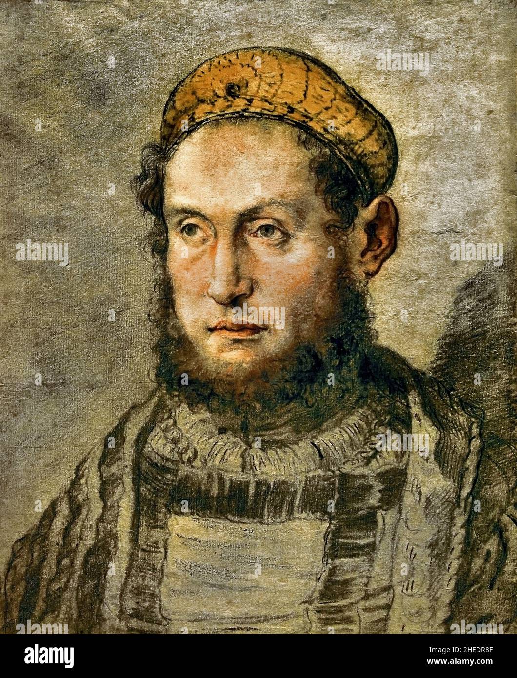 Porträt eines Mannes mit Bart und Mütze, 1506 von Hans Burgkmair der Ältere (1473–1531) war ein deutscher Maler und Holzschnitt-Grafiker. Deutsch, Deutschland, Stockfoto