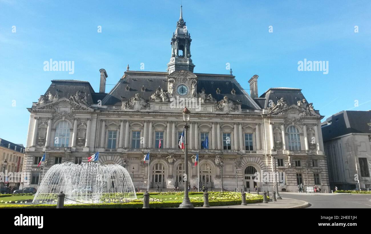 Rathaus von Tours, Frankreich Stockfoto