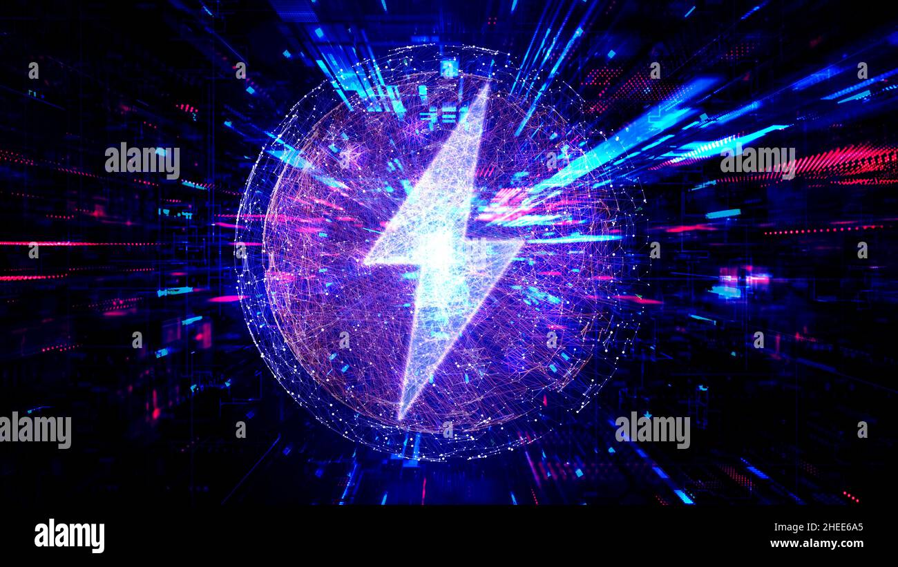 Energiespeicherung - Disruptive Innovation - Abstraktes Design Stockfoto