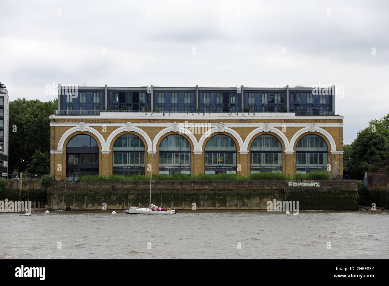 Paynes Wharf an der Themse Stockfoto