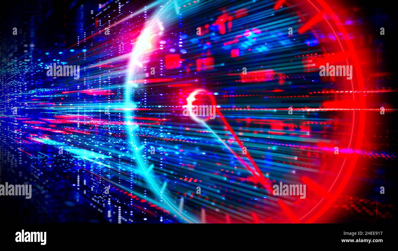 Website Speed Concept - Website Performance - Internet Speed - Speed Optimization Illustration Stockfoto