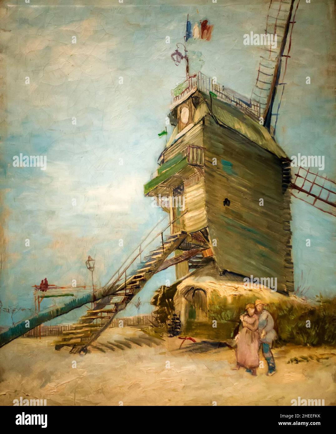 Vincent Van Gogh malte das Moulin de la Galette (die Blute-Fin) im National Bellas Artes Museum, Buenos Aires, Argentinien Stockfoto