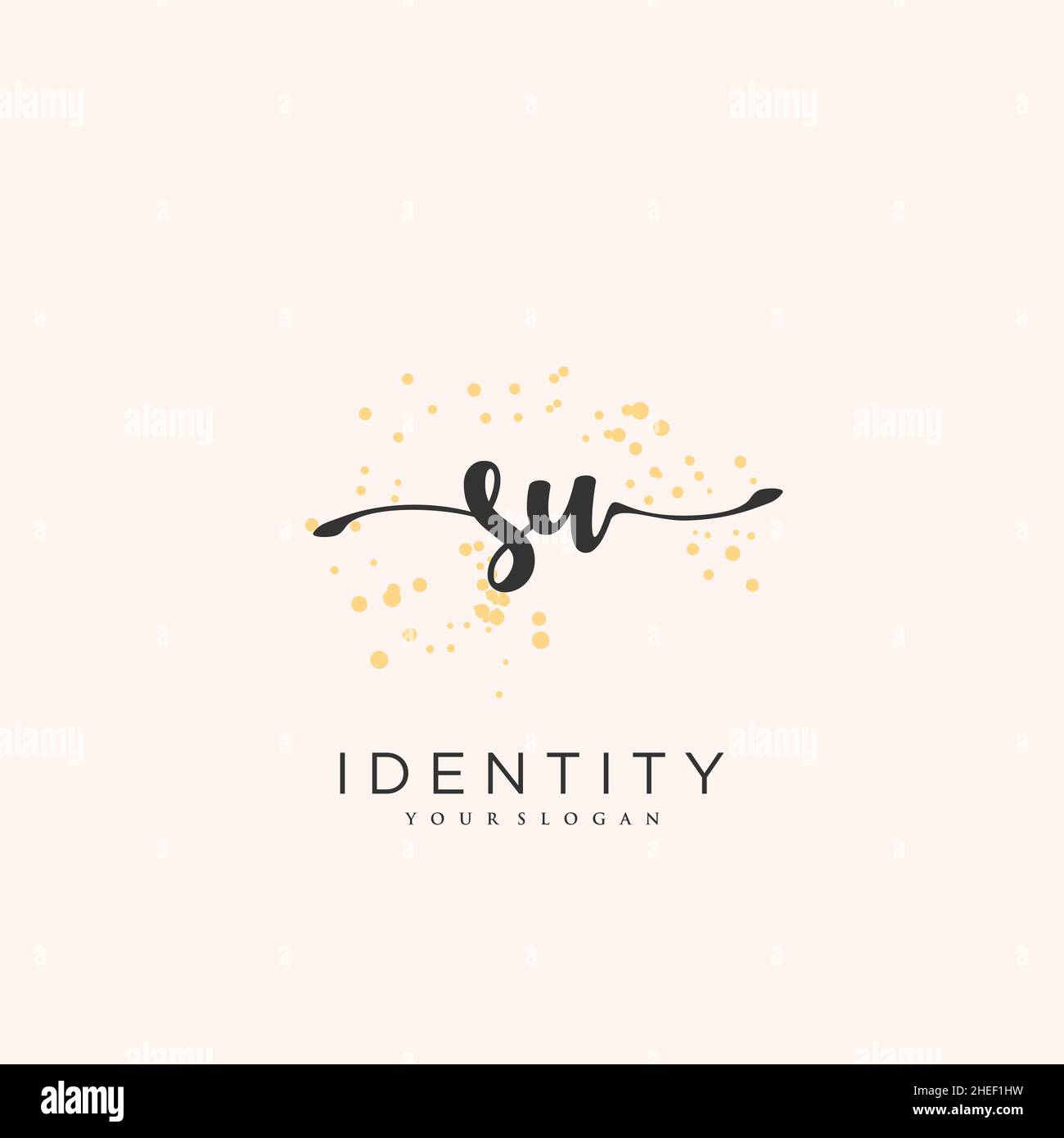 SU Handschrift Logo Vektor Kunst der ersten Unterschrift, Hochzeit, Mode, jewerly, Boutique, Blumen und botanische mit kreativer Vorlage für jedes Unternehmen Stock Vektor