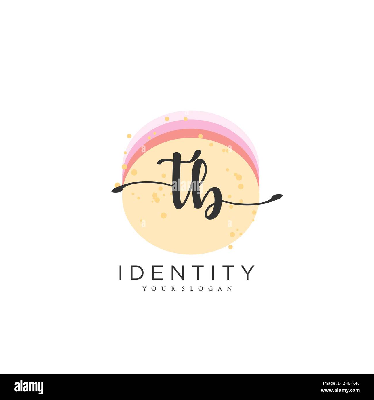 TB Handschrift Logo Vektor Kunst der ersten Unterschrift, Hochzeit, Mode, jewerly, Boutique, Blumen und botanische mit kreativer Vorlage für jedes Unternehmen Stock Vektor