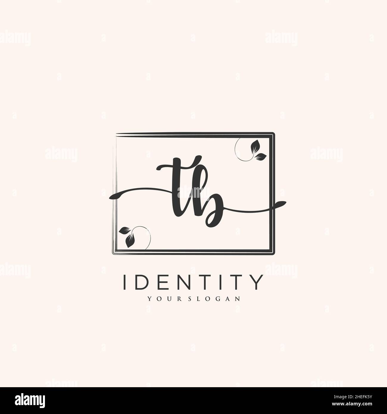 TB Handschrift Logo Vektor Kunst der ersten Unterschrift, Hochzeit, Mode, jewerly, Boutique, Blumen und botanische mit kreativer Vorlage für jedes Unternehmen Stock Vektor