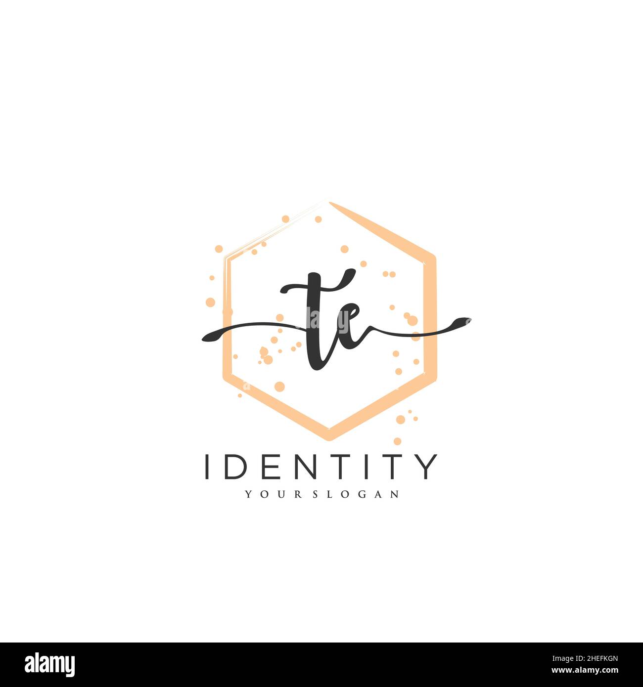 TE Handschrift Logo Vektor Kunst der ersten Unterschrift, Hochzeit, Mode, Schmuck, Boutique, Blumen und botanische mit kreativer Vorlage für jedes Unternehmen Stock Vektor