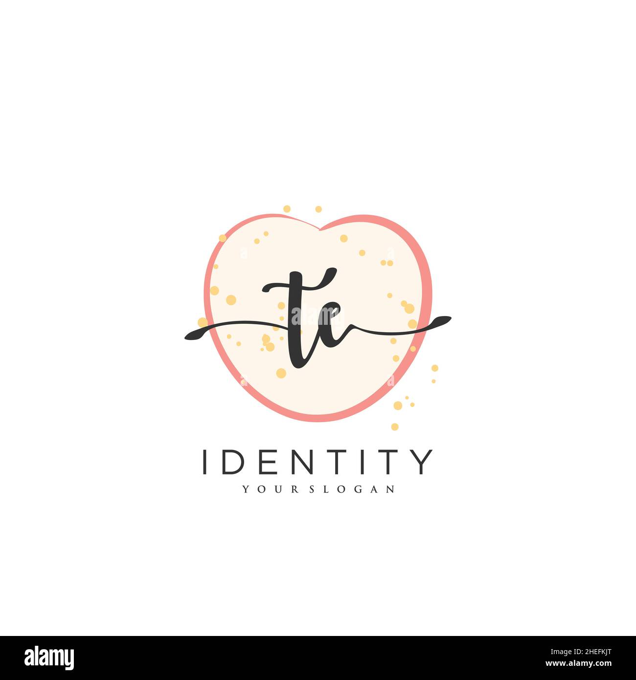 TE Handschrift Logo Vektor Kunst der ersten Unterschrift, Hochzeit, Mode, Schmuck, Boutique, Blumen und botanische mit kreativer Vorlage für jedes Unternehmen Stock Vektor