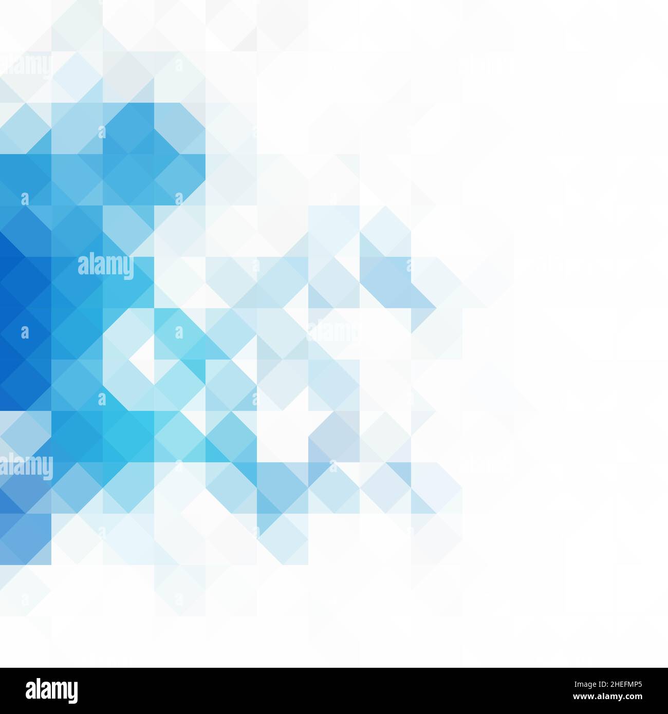 Weißer blauer Mosaikhintergrund. Geometrisches quadratisches Rastermuster für Ihr erstaunliches Design. Stockfoto