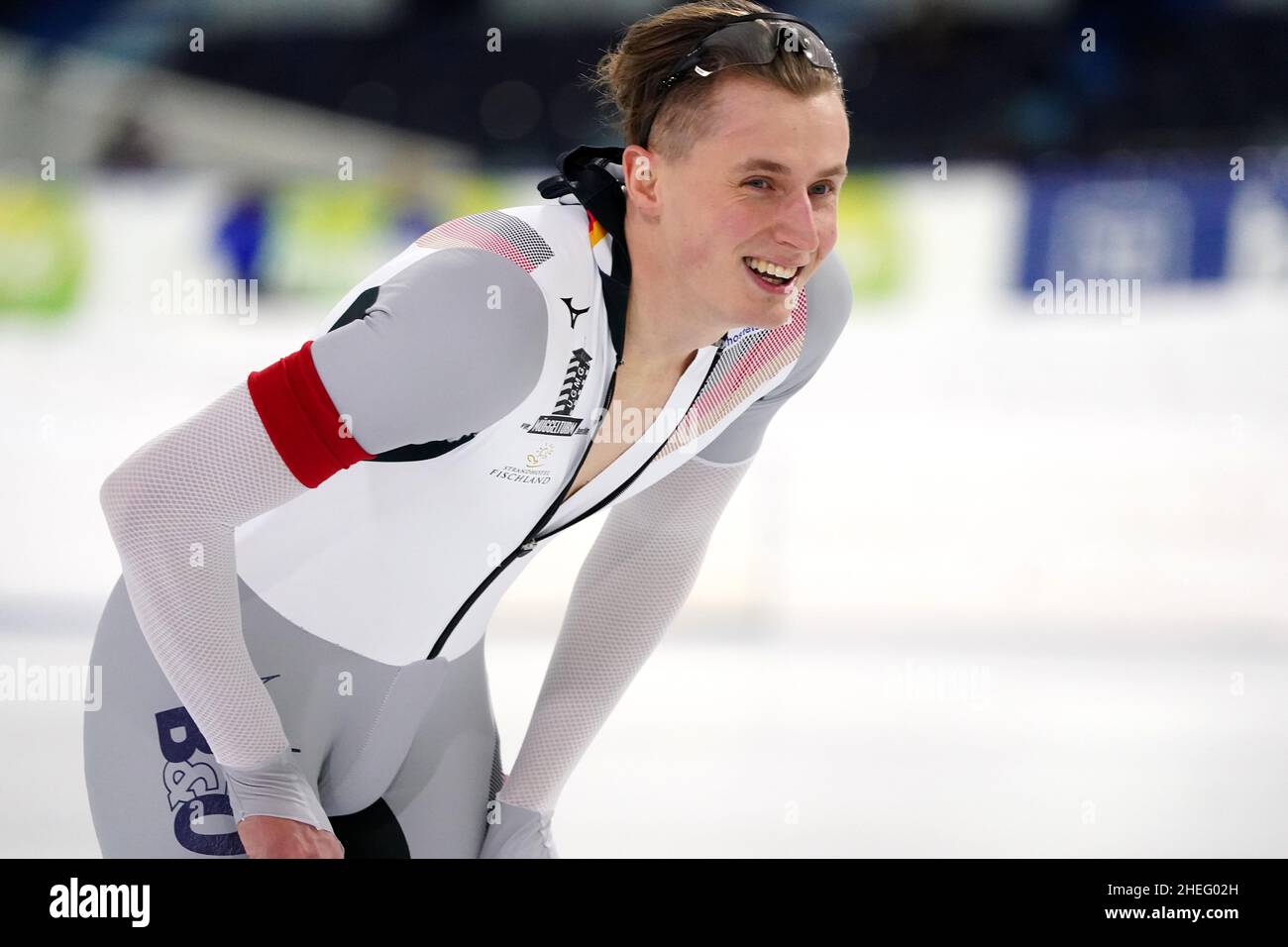 Stefan Emele )GER) bei 1500-Meter-Männern während der Distanzen der ISU-Speedskating-Europameisterschaften am 9. Januar. 2022 in der Thialf Eisarena in Heerenveen, Niederlande Foto von SCS/Soenar Chamid/AFLO (HOLLAND OUT) Stockfoto