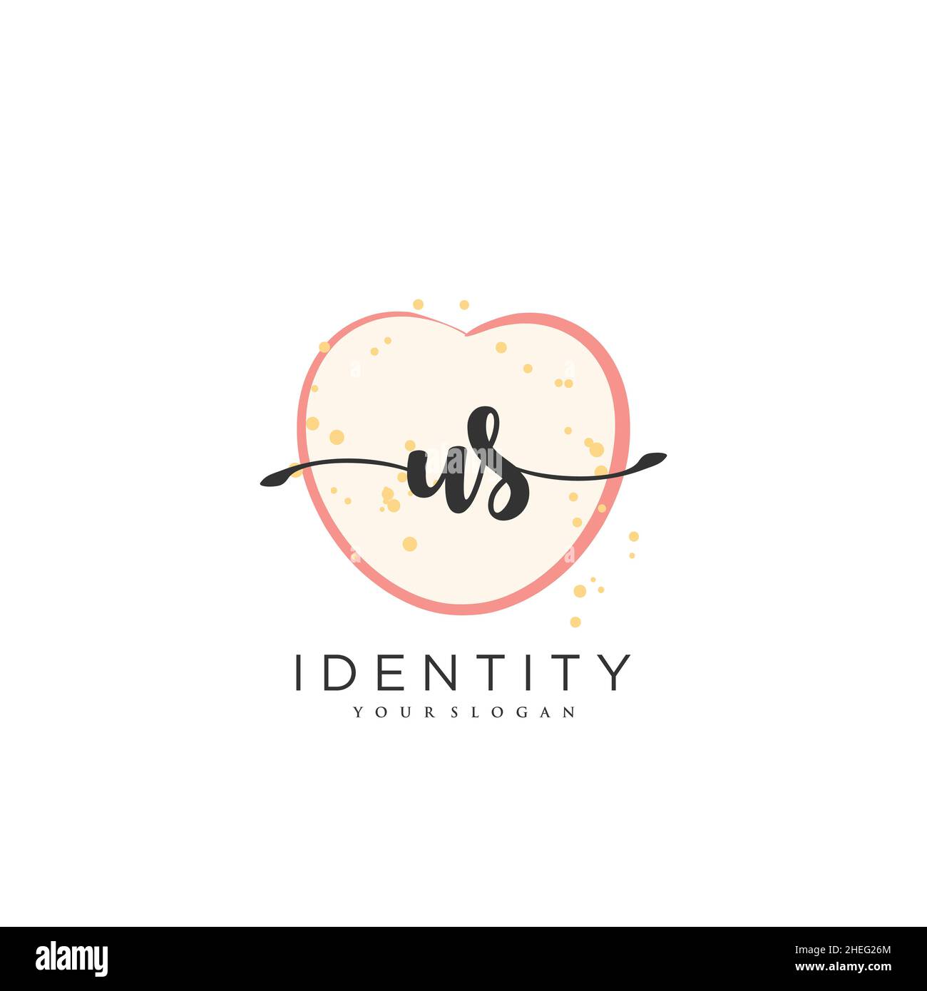 US-Handschrift Logo Vektor Kunst der ersten Unterschrift, Hochzeit, Mode, Schmuck, Boutique, Blumen und botanische mit kreativer Vorlage für jedes Unternehmen Stock Vektor